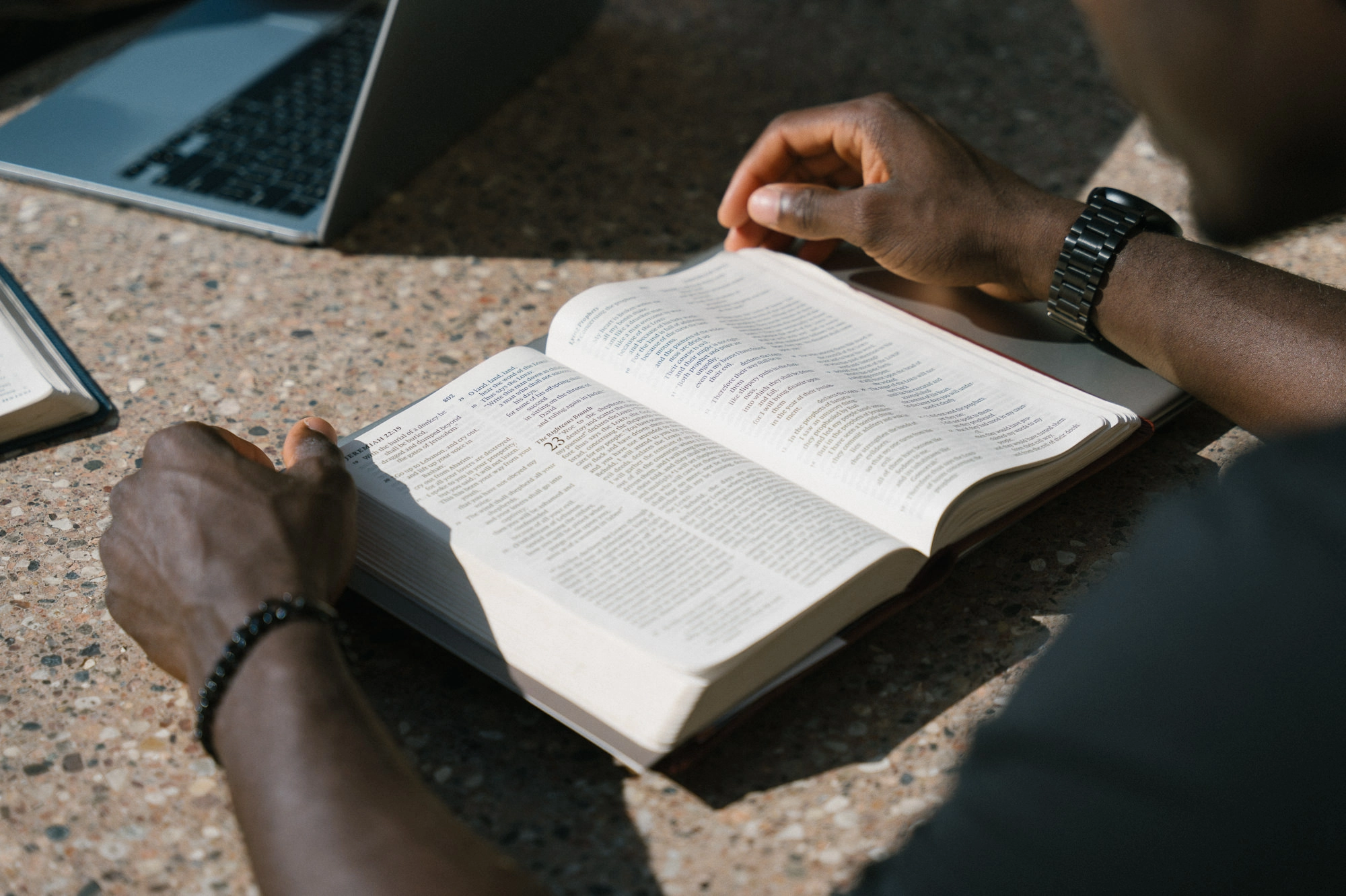 Open Bible being studied